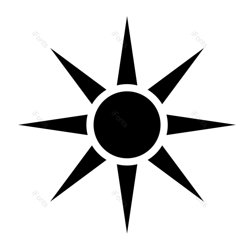 图标图片,黑白元素,图形PNG,太阳免抠素材